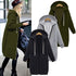 FLULU Autumn Winter New Hoodie Sweatshirt Women Solid Casual Loose Zipper Plus Size Thick Hoodies Jacket Long Coat Feminino 5XL