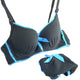 Factory Price! Women Smooth Gather Bra Sets Girls Underwear Push Up Bra Set New