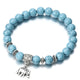 Fashion 7 Chakra Elephant Pendant Strand Bracelet Lava Beads Charm Bracelets & Bangles Jewelry Bracelet For Women ns19