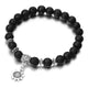 Fashion 7 Chakra Elephant Pendant Strand Bracelet Lava Beads Charm Bracelets & Bangles Jewelry Bracelet For Women ns19