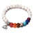 Fashion 7 Chakra Elephant Pendant Strand Bracelet Lava Beads Charm Bracelets & Bangles Jewelry Bracelet For Women ns19