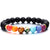 Fashion 7 Chakra Elephant Pendant Strand Bracelet Lava Beads Charm Bracelets & Bangles Jewelry Bracelet For Women ns19