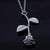 Fashion Color Gold Jewelry Set Flower Eqxuisite Rose Pendant Necklace Rose Earrings For Women Wedding Jewelry Statement