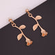 Fashion Color Gold Jewelry Set Flower Eqxuisite Rose Pendant Necklace Rose Earrings For Women Wedding Jewelry Statement