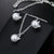 Fashion Concise Jewelry Chain Silver Color Cat with Simular-Pearl Accessories Necklace and earrings set