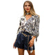 Fashion Leopard Print Patchwork Loose Shirts Women Casual Long Sleeve Vintage Bow Tie Blouse Ladies Sexy Club Shirts High Street