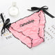 Fashion Letter Embroidery Bow Lace Up Panties Women Sexy Mesh Briefs Ladies Sexy Low-waist Cute Panties Underwear  Hot Sale