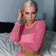 Fashion Mesh See Through T Shirts Women O Neck Long Sleeve Crop Top 2019 Summer Autumn Streetwear tshirt Sexy Neon Summer Top