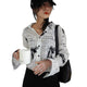 Fashion Newspaper Printed Long Sleeve Blouse Women Casual Loose Turn-down Collar Button Shirts Ladies Streetwear Blouse Autumn