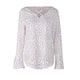 Fashion Polka Dot Loose Chiffon Tops Women Casual V-neck Flare Sleeve Tees Streetwear Female Vintage Sexy Wild T-shirts Autumn