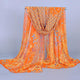 Fashion Summer Flowers Printed Chiffon Beach Scarves Women Boho Shawl Girls Elegant Ladies Casual Long Soft Wrap Scarf