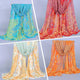 Fashion Summer Flowers Printed Chiffon Beach Scarves Women Boho Shawl Girls Elegant Ladies Casual Long Soft Wrap Scarf