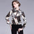 Fashion Turn-down Collar Print T-shirts Women Casual Long Sleeve Slim Tees Spring Autumn Office Lady Vintage Elegant Tops New