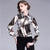 Fashion Turn-down Collar Print T-shirts Women Casual Long Sleeve Slim Tees Spring Autumn Office Lady Vintage Elegant Tops New