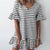 Fashion V-neck Striped Ruffles Loose Dress Women Casual Short Sleeve Mini Summer Dresses Robe Femme Elegant Loose Dress Vestidos