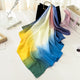 Fashion Women Scarf Luxury Brand Hijab 100% Silk Feeling Shawl Scarf Blue Foulard Square Head Scarves Wraps 2019 NEW 90x90cm