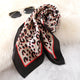 Fashion Women Scarf Luxury Brand Leopard Print Silk Shawl Scarfs Foulard Square Head Scarves Wraps 2017 NEW 70*70cm