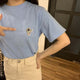 Fashion star embroidery Tee Shirt Femme korean Kawaii T Shirt Women Funny Short Sleeve T-Shirts harajuku white Black Tops Female