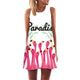 Feather Print Dress Sleeveless Boho Style Short Beach Dress 2019 Summer Dress Women Sundress Casual Shift Dresses Vestido