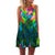 Feather Print Dress Sleeveless Boho Style Short Beach Dress 2019 Summer Dress Women Sundress Casual Shift Dresses Vestido