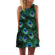 Feather Print Dress Sleeveless Boho Style Short Beach Dress 2019 Summer Dress Women Sundress Casual Shift Dresses Vestido