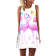 Feather Print Dress Sleeveless Boho Style Short Beach Dress 2019 Summer Dress Women Sundress Casual Shift Dresses Vestido