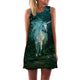 Feather Print Dress Sleeveless Boho Style Short Beach Dress 2019 Summer Dress Women Sundress Casual Shift Dresses Vestido