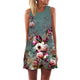 Feather Print Dress Sleeveless Boho Style Short Beach Dress 2019 Summer Dress Women Sundress Casual Shift Dresses Vestido