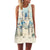 Feather Print Dress Sleeveless Boho Style Short Beach Dress 2019 Summer Dress Women Sundress Casual Shift Dresses Vestido