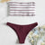 Female Bikini Set Bandeau Striped Swimwear Women Swimsuit Shirred Sexy Low Waist Strapless Sexy Bathing Suit Biquni Bikinis