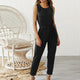 Femme Female Solid Casual Sexy Sleeveless Belt Long Jumpsuit Hot Summer Holiday Office Ladies O-neck Romper Women Clothes 2019