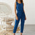 Femme Female Solid Casual Sexy Sleeveless Belt Long Jumpsuit Hot Summer Holiday Office Ladies O-neck Romper Women Clothes 2019