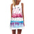 Flamingo Floral Print A-Line Dress Women Sleeveless Beach Boho Summer Dresses Sexy Lady Party Short Shift Dresses Casual Vestido