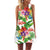 Flamingo Floral Print A-Line Dress Women Sleeveless Beach Boho Summer Dresses Sexy Lady Party Short Shift Dresses Casual Vestido