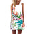 Flamingo Floral Print A-Line Dress Women Sleeveless Beach Boho Summer Dresses Sexy Lady Party Short Shift Dresses Casual Vestido