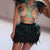 Fluffy Feathers Mini Skirts Women Strong Elastic Waist Bodycon Skirt Sexy Performance Costume Rave Festival Skirt Party Clubwear