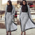 For Women 2 TWO PIECE SET Tie Waist Long Pants Plaid Office Lady Outfit Cloak Maxi Coat Runway Twin Suit X-Long Plus Size Winter