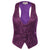GK Women's Adjustable Strap Jacquard Vest Coat 3-Buttons Waistcoat chalecos para mujer