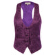 GK Women's Adjustable Strap Jacquard Vest Coat 3-Buttons Waistcoat chalecos para mujer