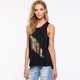 Gold Stamping Feathers Tank Tops Women Casual O-neck Sleeveless Loose T-shirts Female Fashion Wild Tees Street wear Summer New