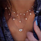 AlphaGal Gold color Choker Necklace for women Short crystal stars Pendant Chain Necklaces & Pendants Laces velvet chokers Fashion Jewelry