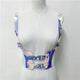 Goth Shiny Laser Transparent PVC Garter Belt Women Sexy Body Cage Harness Belts Crystal Holographic Straps Waist Sculpting Belts