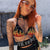 Gothic Leather Link Chain Crop Top Handmade Metal O Rings Hollow Out Tank Top Women Party Top With Collar Choker Sexy Clubwear