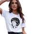 Graphic Tees Women Summer Slim Kawaii Women T Shirt Polyester High Quality Female Print Powerful Girl Independence Day T-shirt