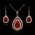 AlphaGal Elegant Luxury Jewelry Set Design Fashion Gold Filled Colorful Austrian Crystal Earrings Necklace Drop Jewelry Sets Women