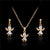 AlphaGal Elegant Luxury Jewelry Set Design Fashion Gold Filled Colorful Austrian Crystal Earrings Necklace Drop Jewelry Sets Women