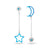 H02 Blue stars earrings Long Tassel Dangle Earrings For Women Leaf Feather Drop Brincos Bijoux boucle d'oreille Jewelry Earring