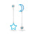 H02 Blue stars earrings Long Tassel Dangle Earrings For Women Leaf Feather Drop Brincos Bijoux boucle d'oreille Jewelry Earring