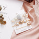 AlphaGal 3pcs Sets New Women Girls Metal Hairpins Imitation Pearl Colorful Beads Hair Clips Geometric Hair Styling Accessories