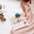 AlphaGal 3pcs Sets New Women Girls Metal Hairpins Imitation Pearl Colorful Beads Hair Clips Geometric Hair Styling Accessories